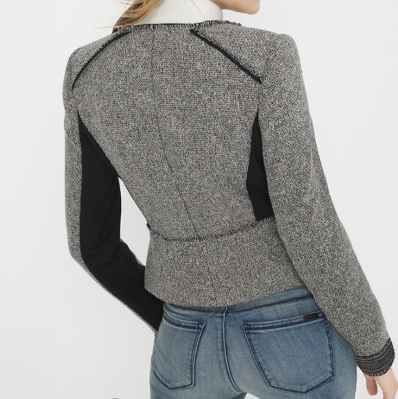 WHBM Tweed Moto Jacket size 8 - Picture 3 of 7